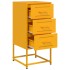 Mesitas de noche 2 uds acero amarillo mostaza 36x39x78