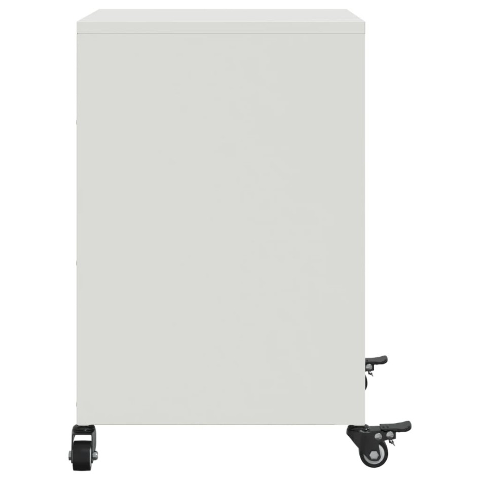 Mesitas de noche 2 unidades acero blanco 36x39x59