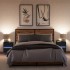 Mesitas de noche de pared con luces LED 2 unidades