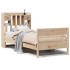 Cama con estantería sin colchón madera maciza de pino