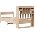 Cama con estantería sin colchón madera maciza de pino