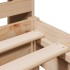 Cama con estantería sin colchón madera maciza de pino