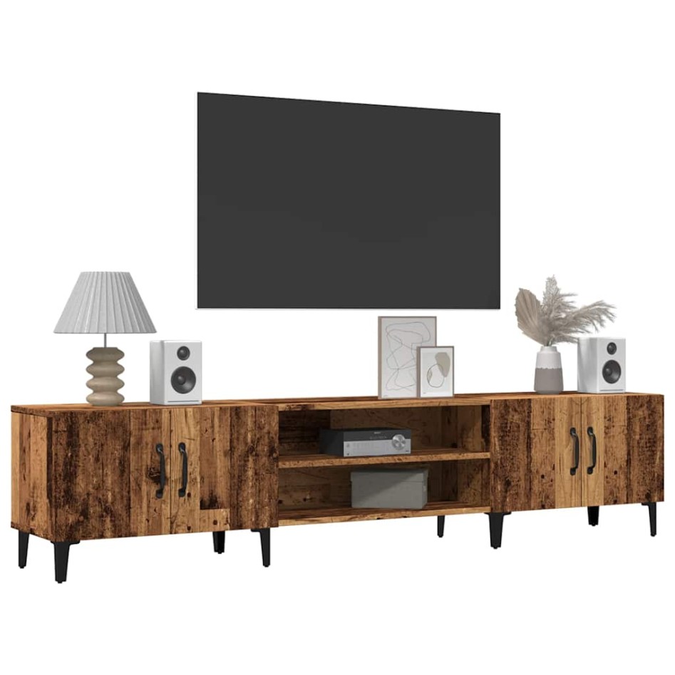 Mueble de TV madera ingeniería madera envejecida 180x31,5x40