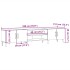 Mueble de TV madera ingeniería madera envejecida 180x31,5x40