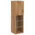 Muebles TV con luces LED 2 uds roble artesanal 30,5x30x102