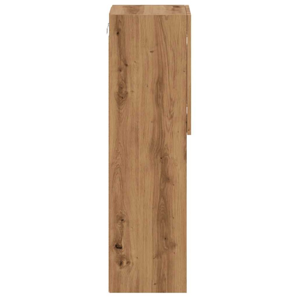 Muebles TV con luces LED 2 uds roble artesanal 30,5x30x102