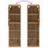 Muebles TV con luces LED 2 uds roble artesanal 30,5x30x102