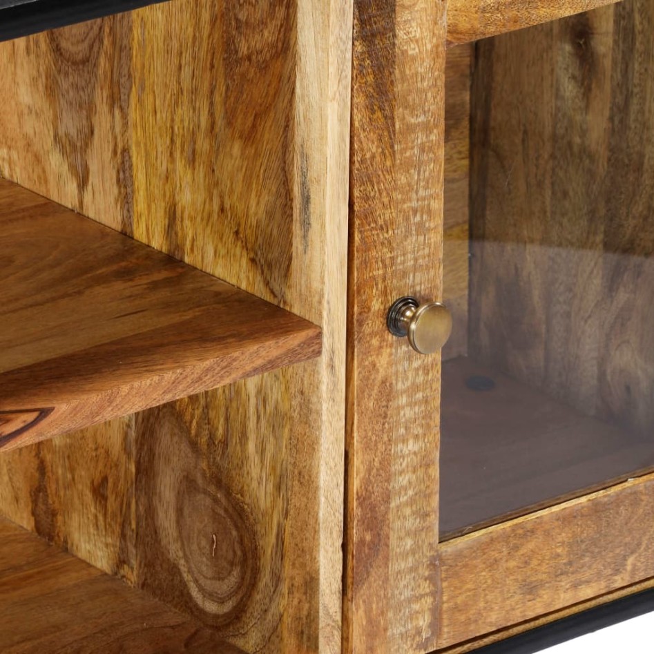 Mueble para la TV de madera maciza reciclada 120x30x75