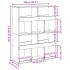 Estantería de madera de ingeniería blanca 100x33x125,5