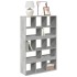 Estantería de madera ingeniería gris hormigón 100x33x156,5
