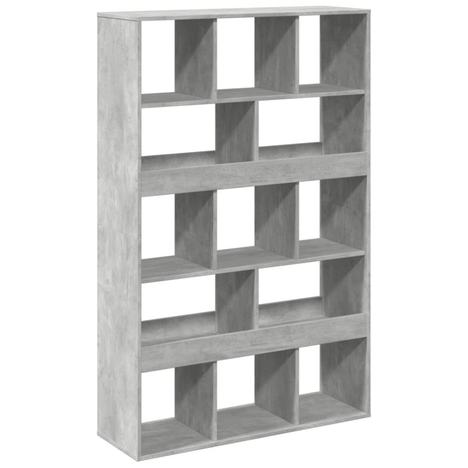 Estantería de madera ingeniería gris hormigón 100x33x156,5