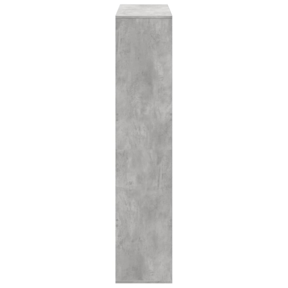 Estantería de madera ingeniería gris hormigón 100x33x156,5