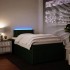 Cama box spring con colchón terciopelo verde oscuro 120x200