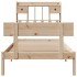 Cama con estantería sin colchón madera maciza de pino 90x200