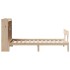 Cama con estantería sin colchón madera maciza de pino 90x200