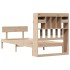 Cama con estantería sin colchón madera maciza de pino 90x200