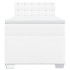 Cama box spring con colchón cuero sintético blanco 90x190