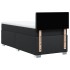 Cama box spring con colchón cuero sintético negro 100x200