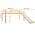 Cama alta para niños tobogán y escalera madera pino 97x208