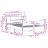 Cama sin colchón madera maciza de pino marrón cera 140x200