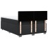 Cama box spring con colchón cuero sintético negro 140x190