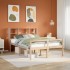 Cama con estantería sin colchón madera maciza de pino