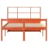 Cama con estantería sin colchón madera maciza marrón 135x190