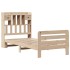 Cama con estantería sin colchón madera maciza de pino 75x190