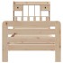 Cama con estantería sin colchón madera maciza de pino 75x190