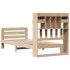 Cama con estantería sin colchón madera maciza de pino 75x190