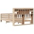 Cama con estantería sin colchón madera maciza de pino