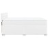 Cama box spring con colchón cuero sintético blanco 160x200
