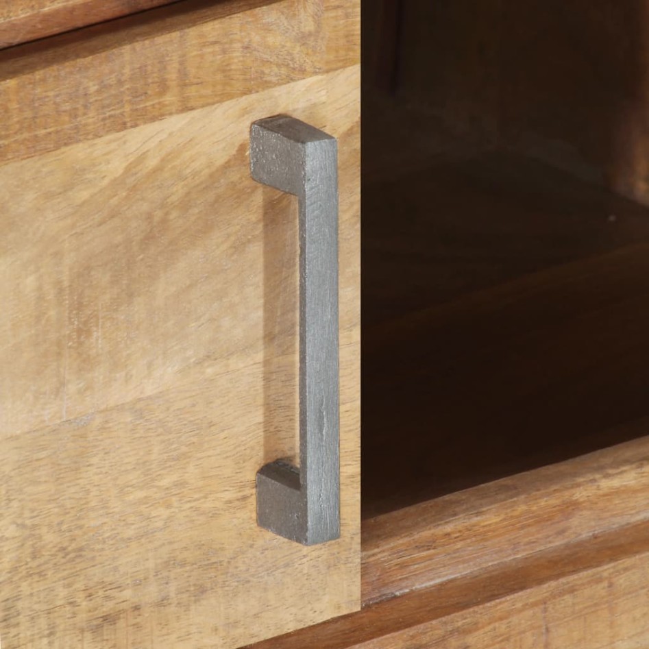 Mesa de centro de madera de mango rugosa 95x50x40