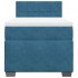 Cama box spring con colchón terciopelo azul oscuro 90x200