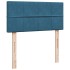 Cama box spring con colchón terciopelo azul oscuro 90x200