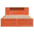 Estructura de cama sin colchón madera maciza marrón 120x190