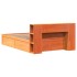 Estructura de cama sin colchón madera maciza marrón 120x190