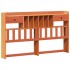 Cama sin colchón madera maciza de pino marrón cera 180x200