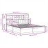 Cama sin colchón madera maciza de pino marrón cera 180x200
