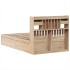Estructura de cama sin colchón madera maciza de pino 135x190