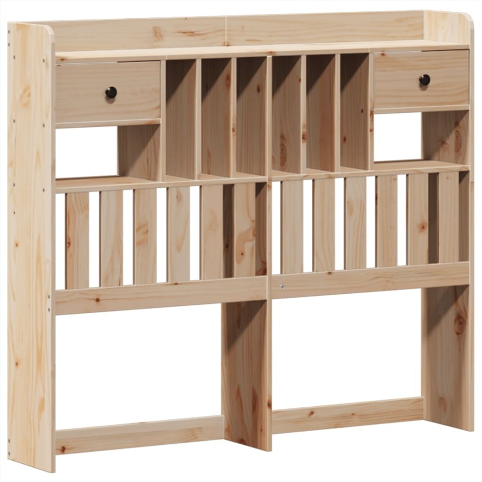 Estructura de cama sin colchón madera maciza de pino 135x190