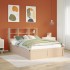 Estructura de cama sin colchón madera maciza de pino 135x190