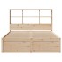 Estructura de cama sin colchón madera maciza de pino 135x190