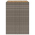 Mesa alta jardín superficie madera ratán PE gris 105x80x110