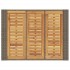 Mesa alta jardín superficie madera ratán PE gris 105x80x110