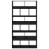 Estantería de madera de ingeniería negra 100x33x187,5
