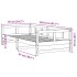 Sofá cama con colchón madera maciza pino marrón cera 80x200
