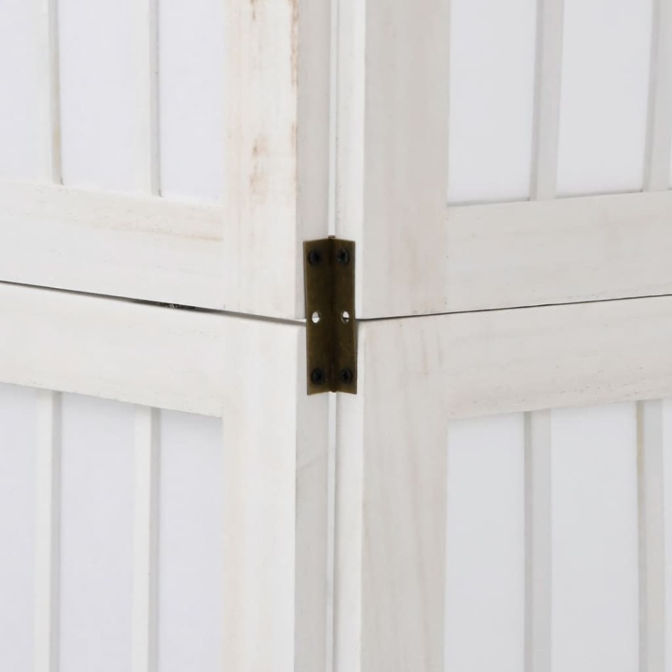 Biombo separador de 4 paneles madera maciza Paulownia