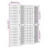 Biombo separador de 4 paneles madera maciza Paulownia