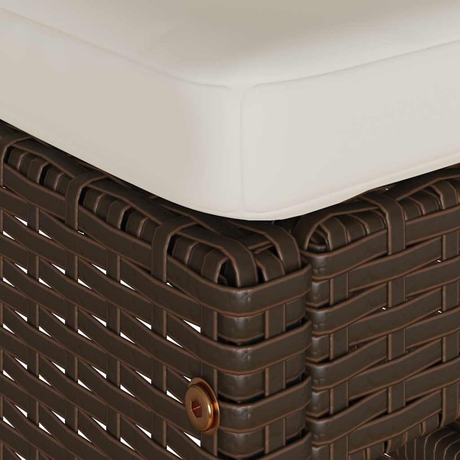 Taburetes de bar de jardín con cojines 4 uds ratán PE